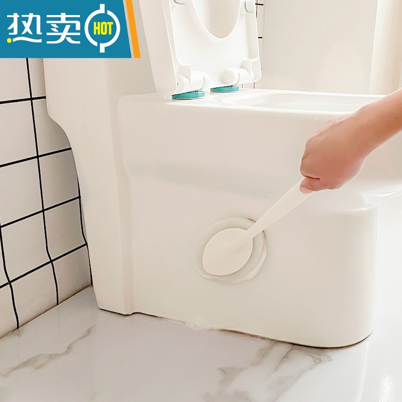 敬平浴缸刷卫生间长柄刷子清洁器浴室洗瓷砖刷厕所海绵地板刷厨房 白色 套装[1杆 5个替换芯]高清大图