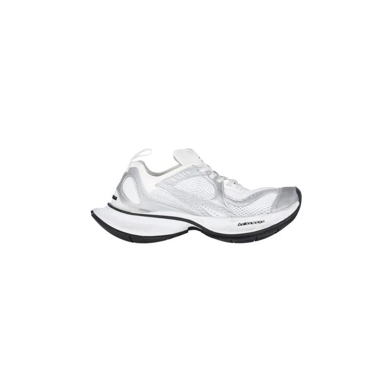 巴黎世家(Balenciaga)女款跑步鞋白色网面oversize橡胶底亮片装饰