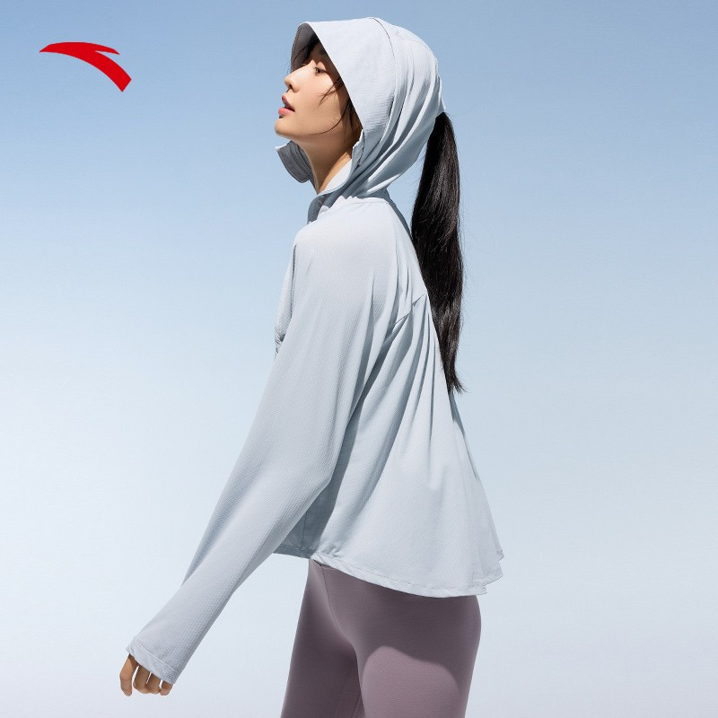 安踏防晒衣upf50防紫外线冰丝风衣女防晒衫透气超薄皮肤衣
