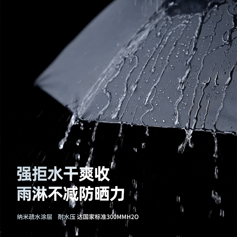正雨晴雨伞全自动加厚黑胶防晒防紫外线遮阳伞便携折叠商务伞防风9063高清大图