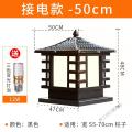 苏宁放心购太阳能柱头灯柱子灯现代简约led围墙灯庭院的户外防水_756 三色变光 非字-接电款-特大号