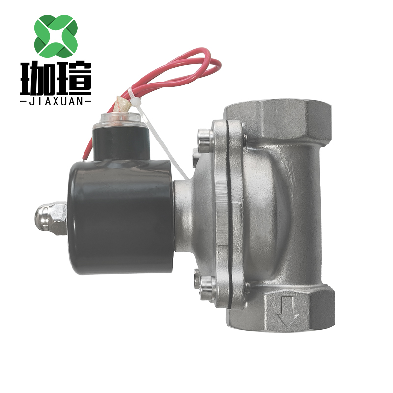 珈瑄 不锈钢电磁阀 电磁水阀常闭气阀开关水管电子阀电动阀 DN40 个高清大图