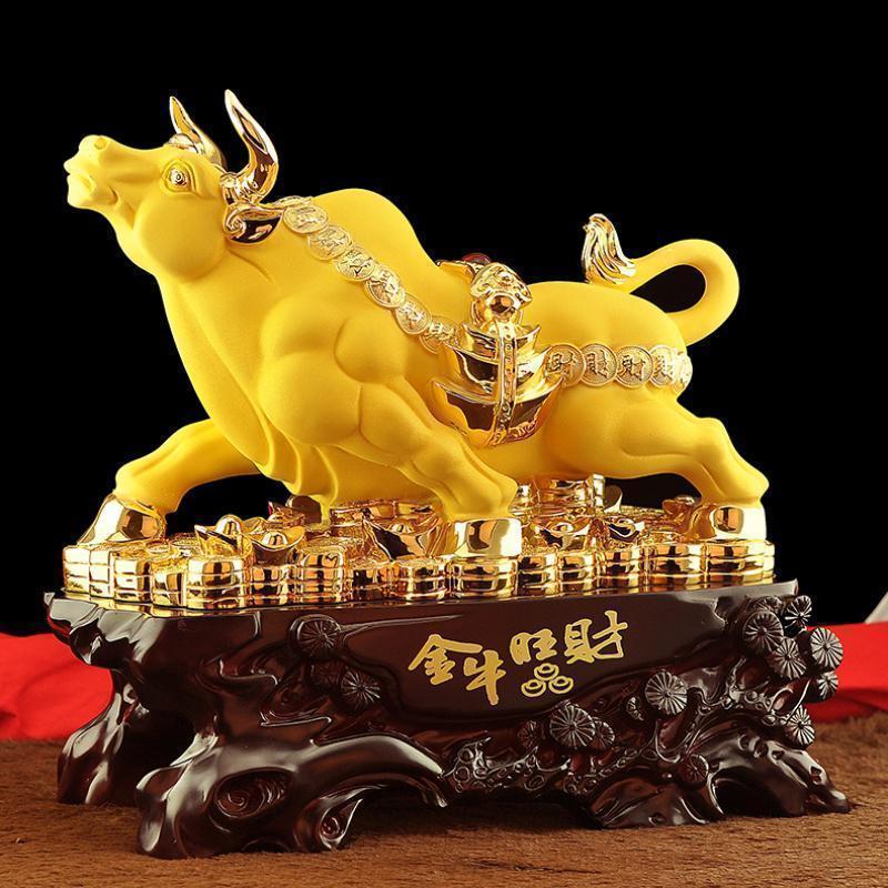 美帮汇金牛摆件生肖牛摆件办公室桌工艺装饰品店铺开业礼品高清大图