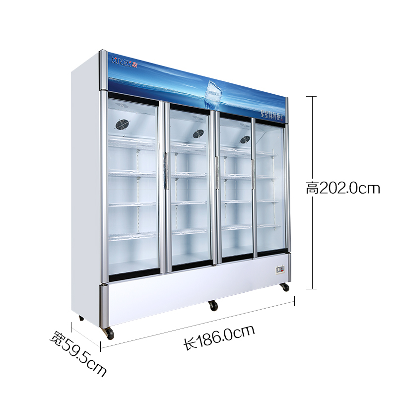 星星(XINGX) LSC-1100K 1100升 商用冰柜立式双门三门四门冷藏展示柜陈列柜饮料保鲜柜 冷柜 冰柜