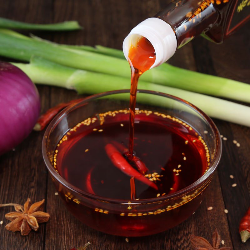 爱蜀味四川特产红油辣椒油川味香辣油红油248ml拌凉菜酸辣粉用调料