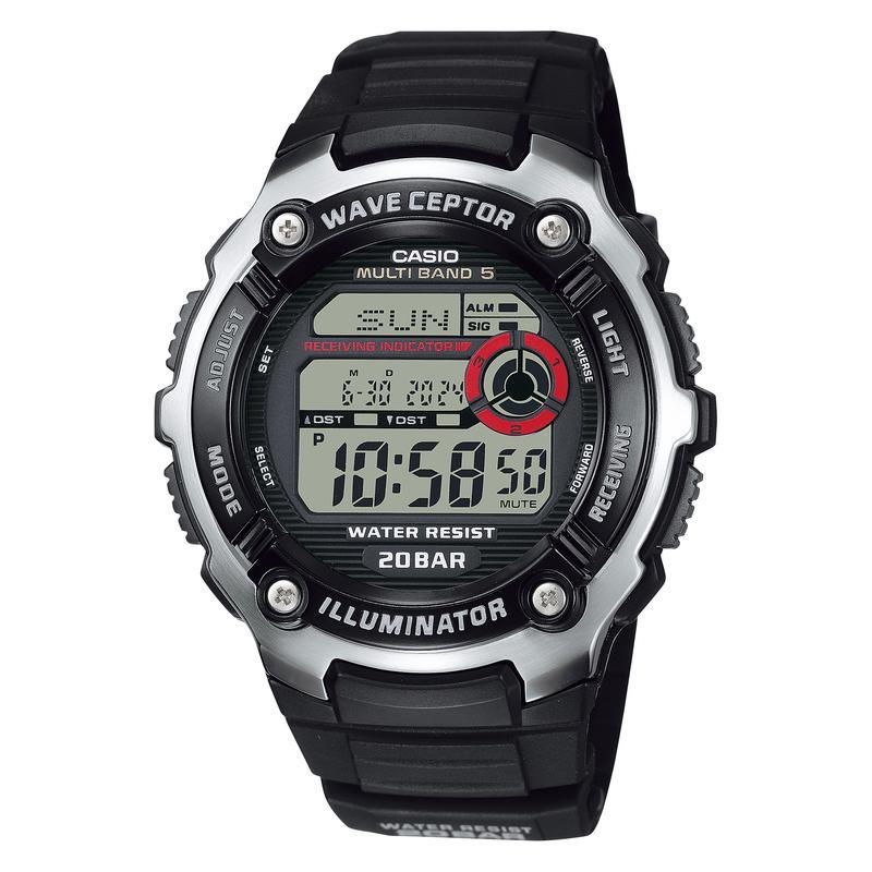 CASIO 卡西欧光动能电波男士手表200米防水全球多时区显示
