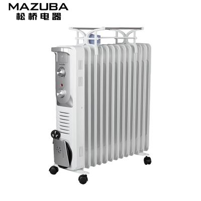 松桥(MAZUBA)油汀MO-MB1303Z 取暖器电暖器加宽13片油汀 全屋立体升温 带加湿功能 送晾衣架 恒温加热