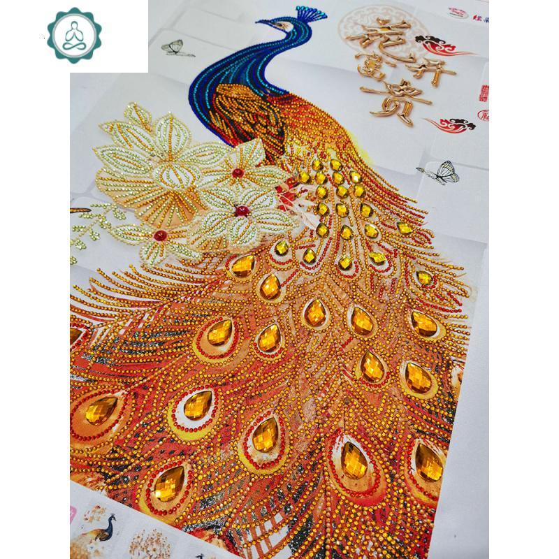 封后fenghou钻石画2020年新款5d大幅客厅异形孔雀排贴大气自己手工2三