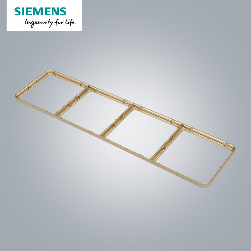 西门子(SIEMENS)开关插座 皓睿砂釉金系列四联边框5UH01183NC03