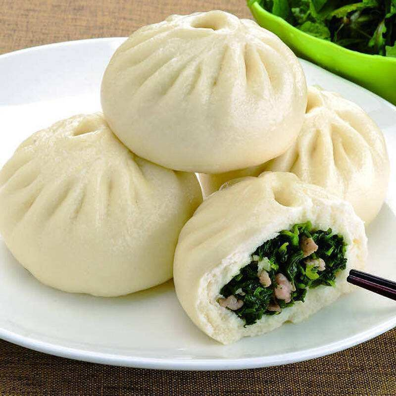 扬州大包子早餐青菜包鲜猪肉包梅干菜素菜包家庭酒店速冻点心馒头