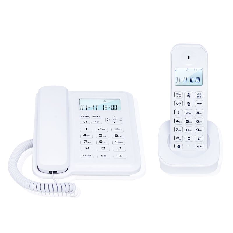 飞利浦(Philips)DCTG167一拖一数字无绳电话机办公家用无线固定座机电话子母机商用免提通话功能(白色)