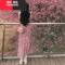 YIBUSHENG粉色吊带碎花连衣裙女季2024新款仙女气质修身显瘦收腰长款裙子