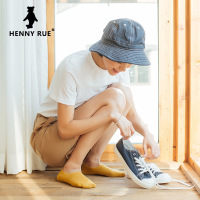 苏宁宜品 HENNY RUE亨尼熊新款联名四季款浅口袜子女士短袜隐形低帮防滑不掉跟男女隐形船袜ins风1801A