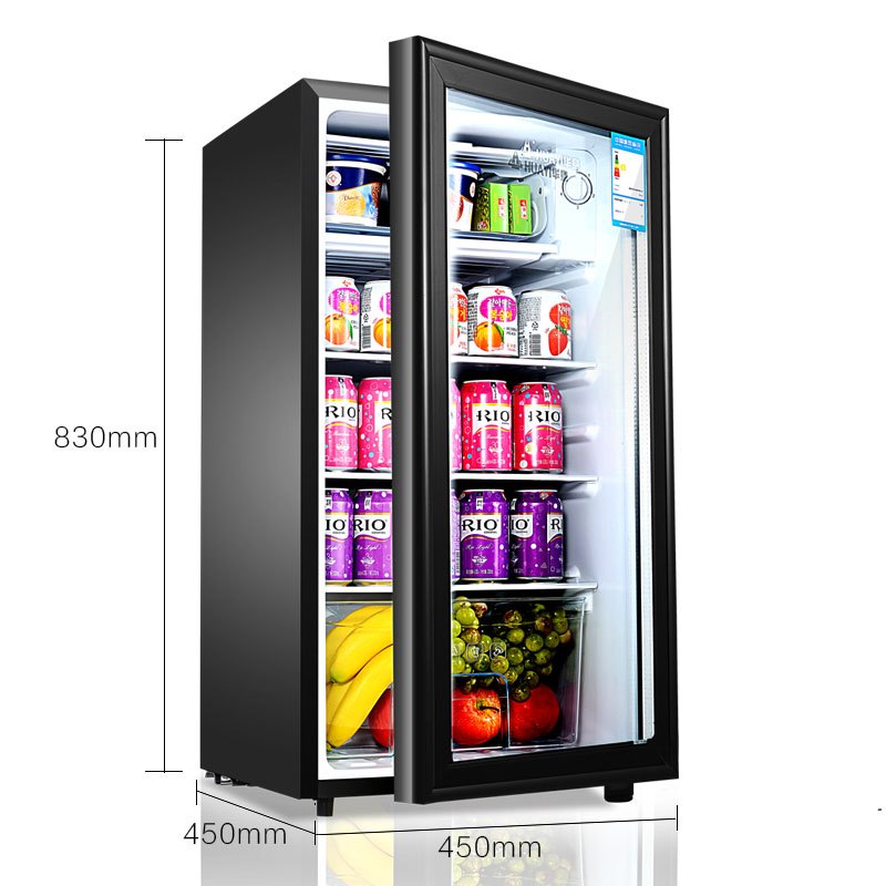 华意（HUAYI）BC-100 100L 冷藏展示柜商用冰箱冷藏柜保鲜柜超市饮料柜陈列柜展示柜冷藏商用冷柜立式冷柜 侧开