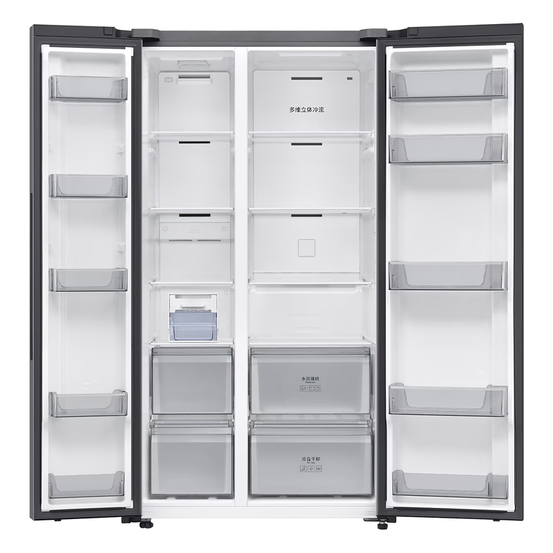 三星RS70F65P1TSC月光银 655L 超大容量 干湿分储 AI节能模式 干湿分储 立体循环制冷 对开门冰箱高清大图