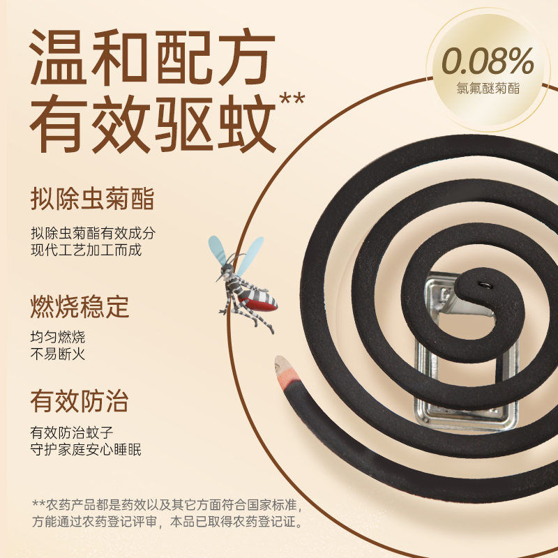 榄菊蚊香加大盘40圈/筒 无烟型家用驱蚊蚊香盘基孔肯雅热盘香高清大图
