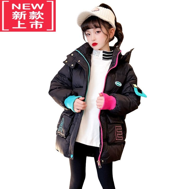 可莉允女童冬装羽绒棉服2022新款洋气儿童冬季加厚棉袄中大童棉衣外套潮图片