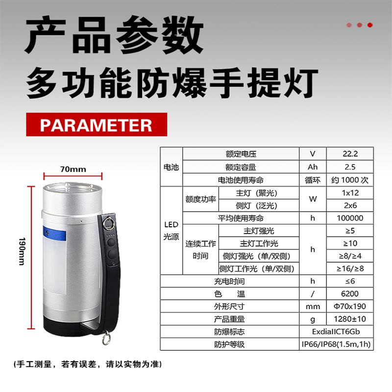 SW2320手提式防爆探照灯防爆固态手提LED探照灯(计价单位:台)图片