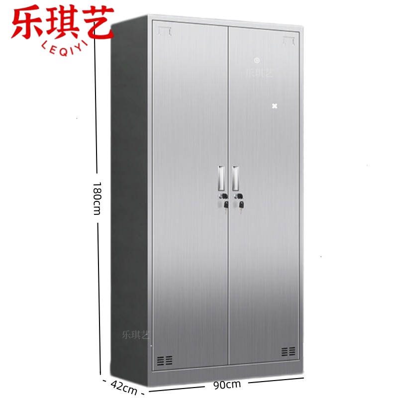 乐琪艺不锈钢更衣柜2门台高清大图