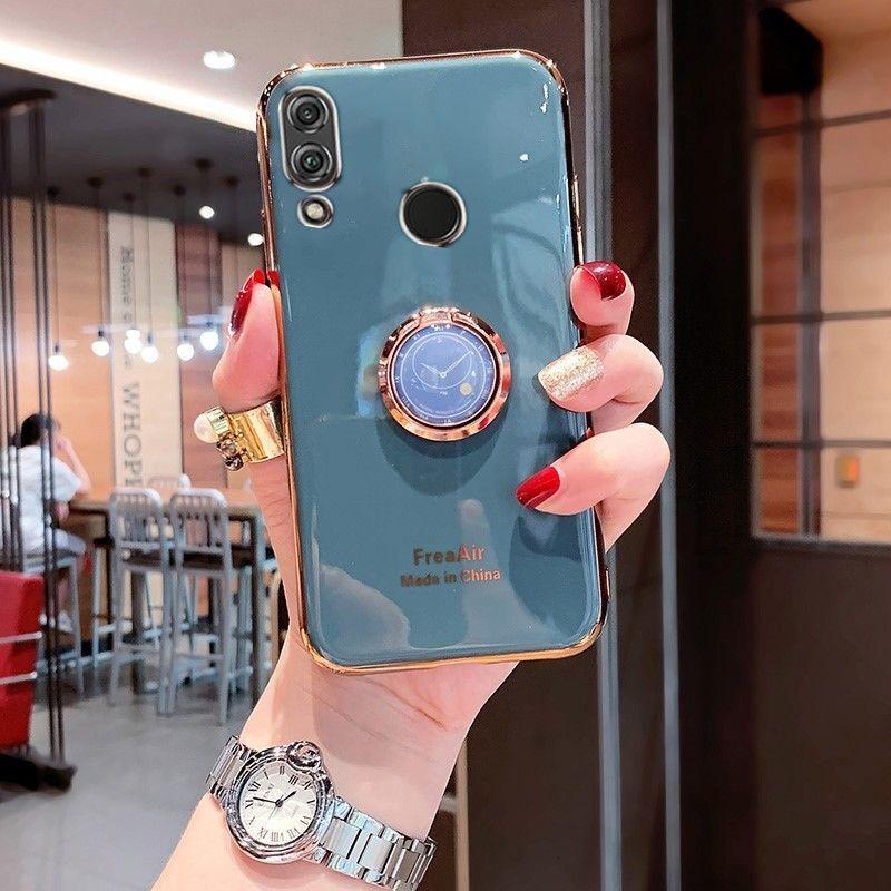 奥迪猫华为荣耀8x手机壳女jsnal00a保护硅胶套honor8x时钟支架防摔软