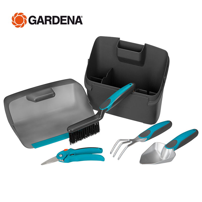 嘉丁拿(GARDENA) 家庭园艺工具套装修剪种植城市花园阳台高级礼盒5件套 高级园艺工具套组