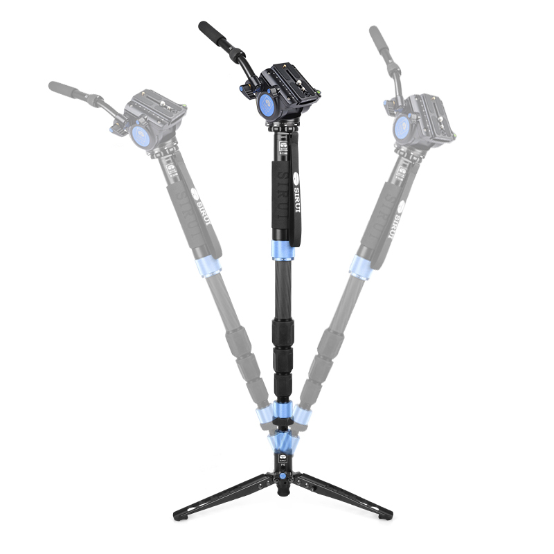 思锐(SIRUI)P-324SR+VH-10独脚架云台套装相机摄影摄像 高1.87米 碳素自立支架便携碳纤维支架送脚架包