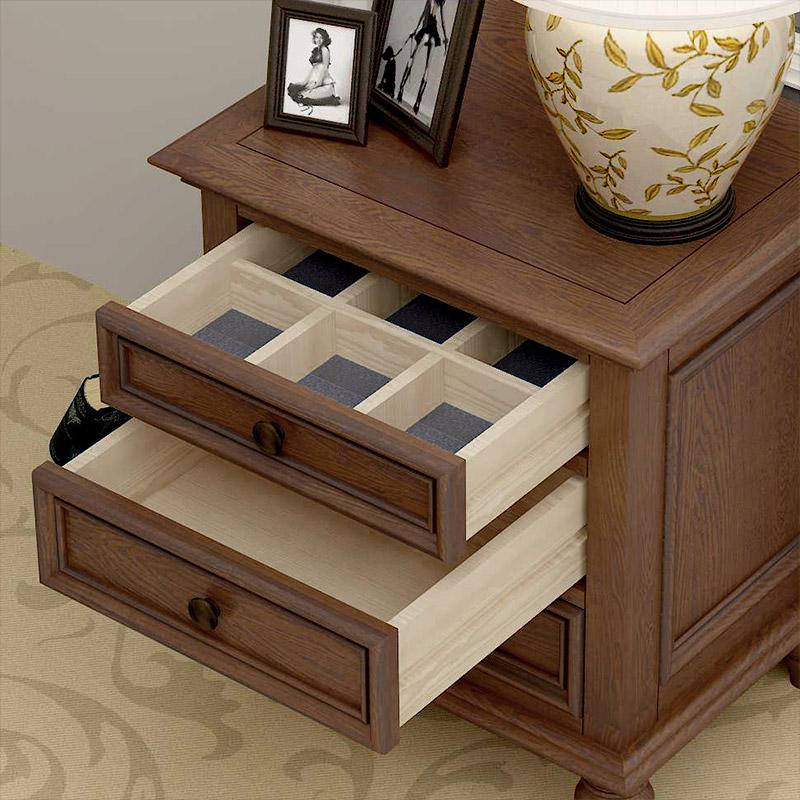 森美人美式乡村沙发边柜边几实木小茶几客厅电话桌小方桌角几床头柜整装高清大图