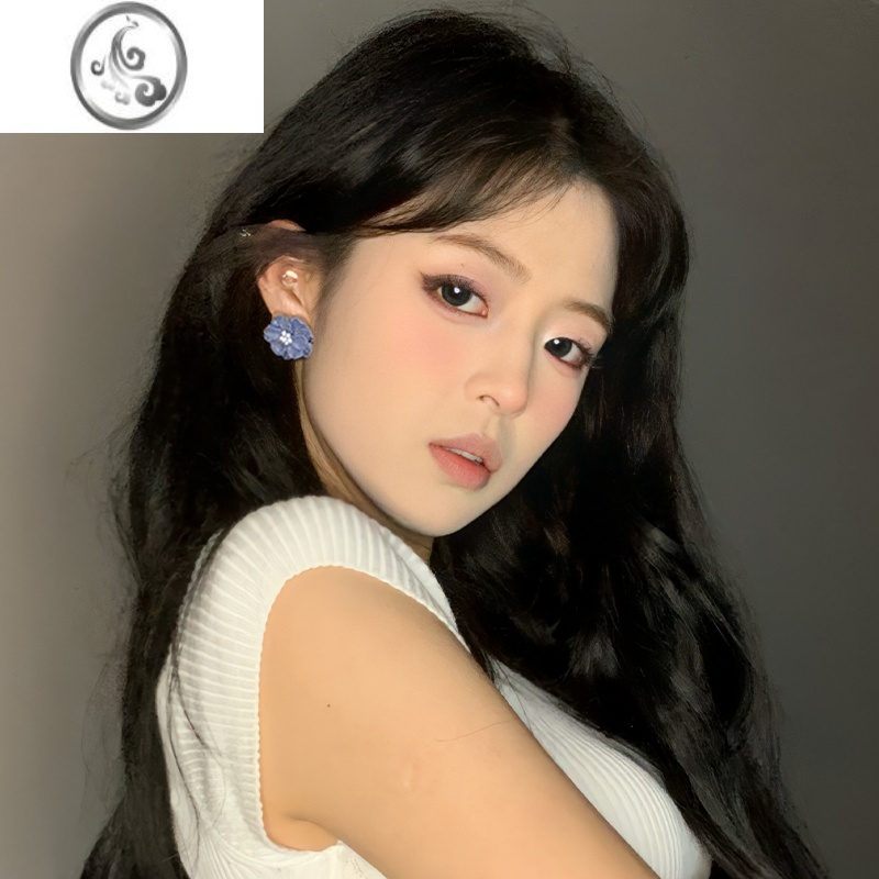 JiMi小清新花朵蚊香盘耳夹无耳洞女生2023年新款潮小众设计高级感耳饰高清大图