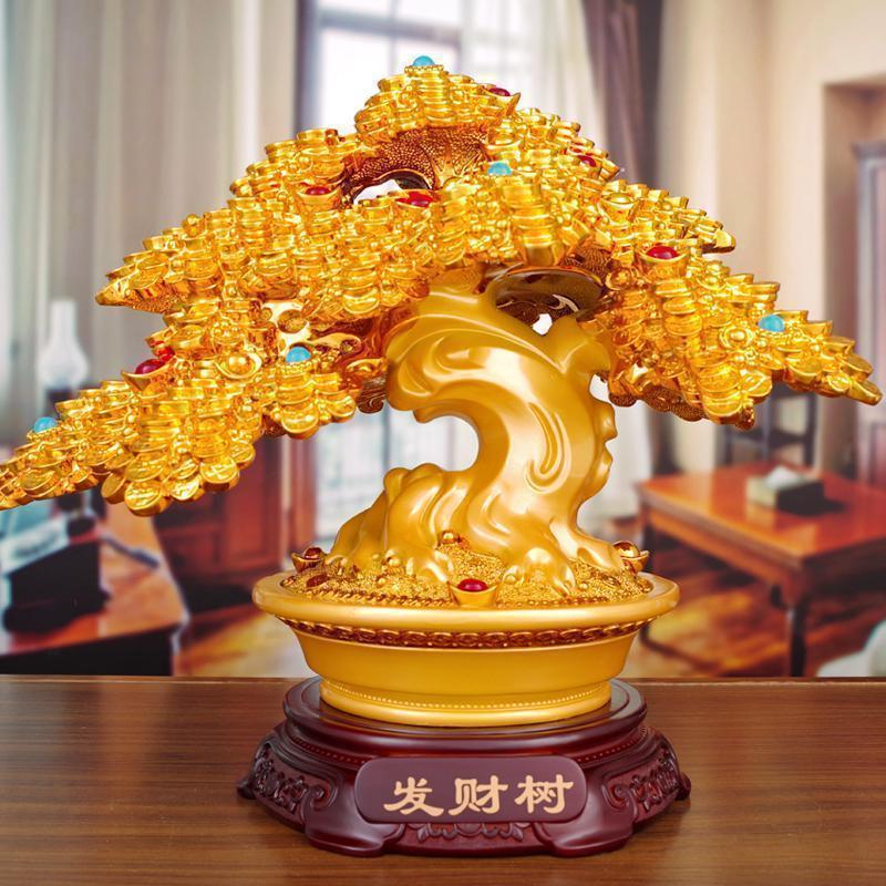 树摆件大号发财摇钱树公司店铺开店开业店铺收银台摆设品_51_200_955