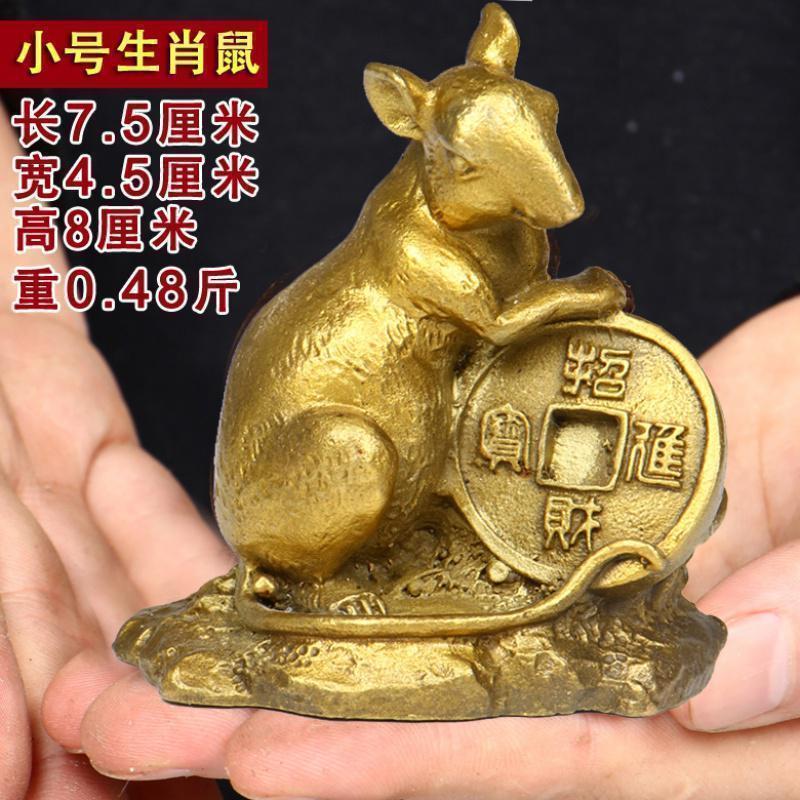 美帮汇铜12十二生肖摆件属生肖鸡鼠牛虎兔龙蛇马羊猴鸡狗猪工艺品高清大图