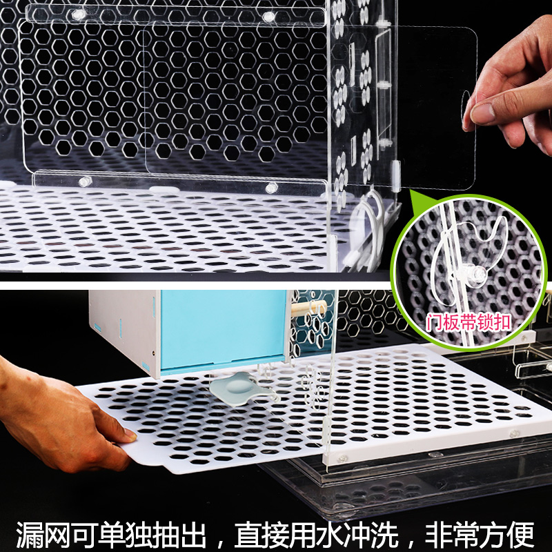 鸟笼子饲养箱孵化箱透明灰鹦鹉虎皮牡丹别墅亚克力鸟笼鹦鹉高清大图