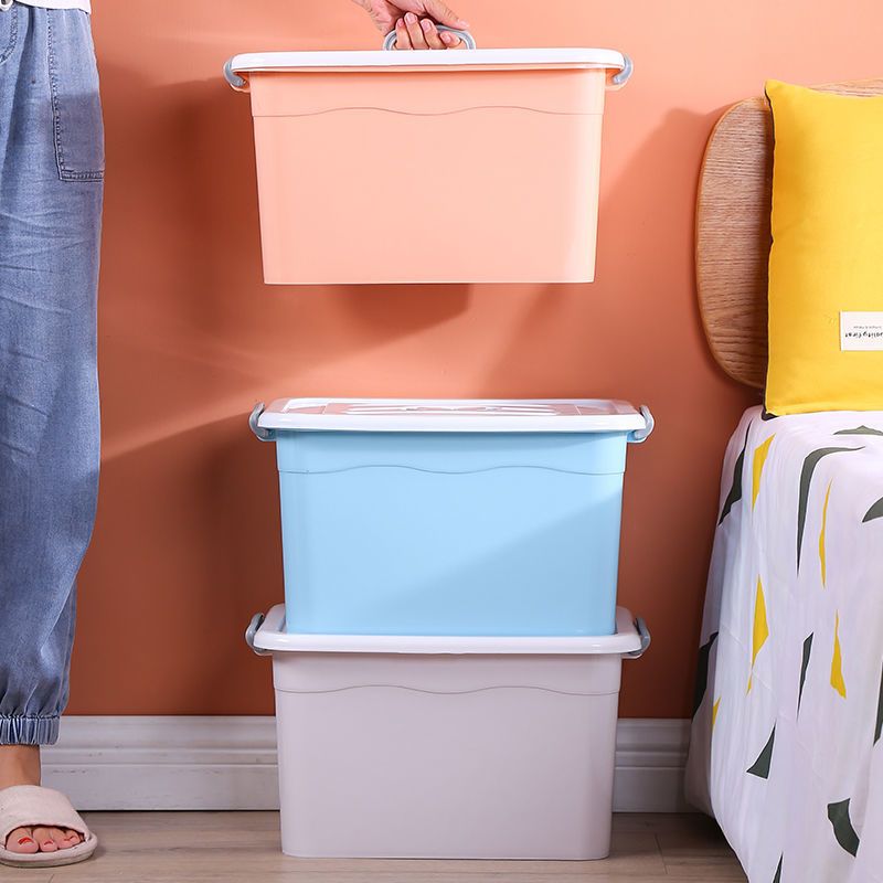 收纳箱塑料透明提手大号小号储物箱食品儿童玩具整理箱杂物收纳盒时尚