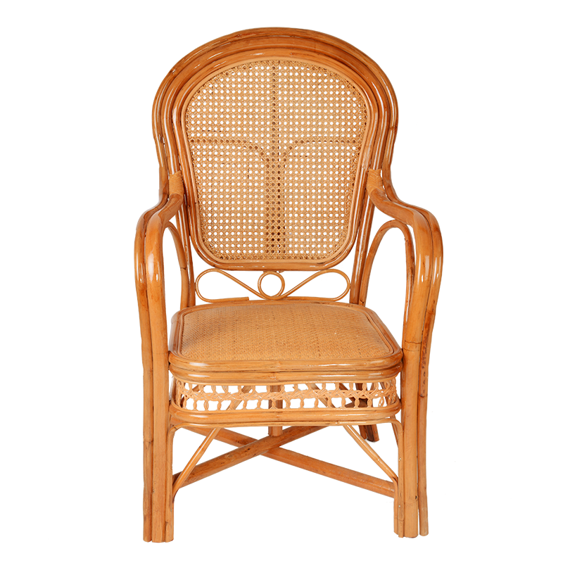 真藤椅子休闲藤椅办公椅靠背椅茶楼椅户外阳台藤编藤椅三件套单件