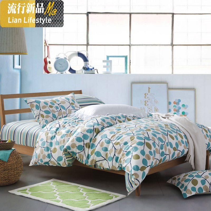 家纺北欧乡村斜纹床上四件套棉1.2米1.5m棉双人韩式碎花床品 三维工匠
