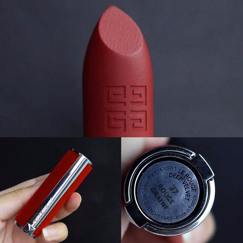 纪梵希givenchy纪梵希小羊皮口红唇膏高级定制唇膏n37朱砂砖红