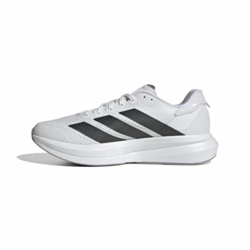阿迪达斯(adidas)男款速度型跑鞋轻量缓震环保材料训练跑步鞋白黑
