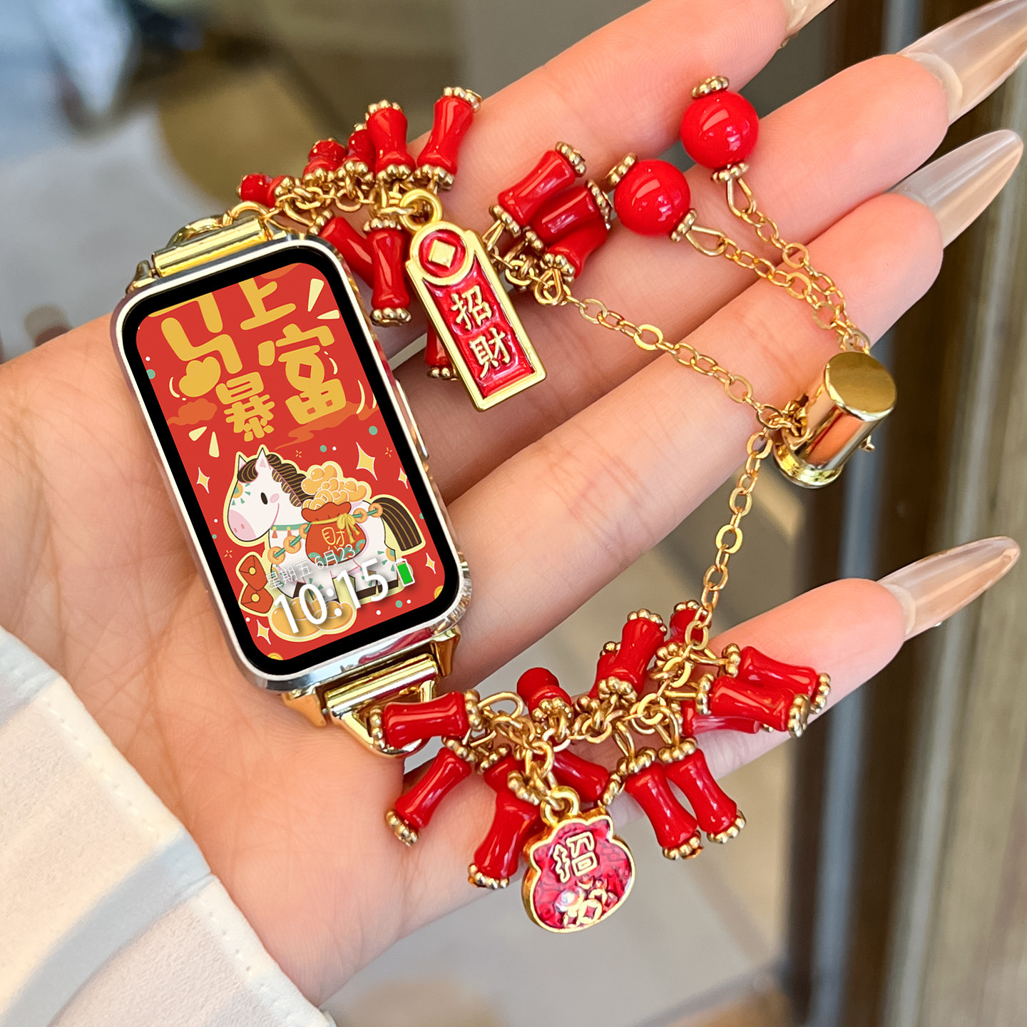 适用小天才电话手表表带Z10/Z9可爱挂脖Z11新款Z8Z7S保护套3139B 鞭炮 9