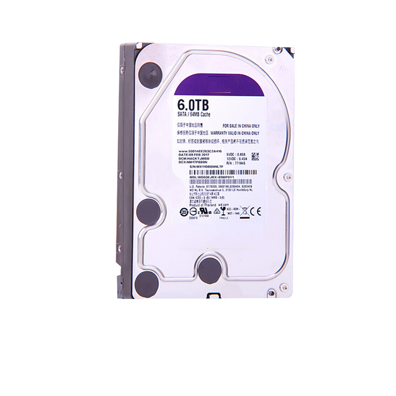 监控硬盘6T硬盘WD60EJRX 紫盘 录像机监控硬盘 台式机电脑硬盘高清大图