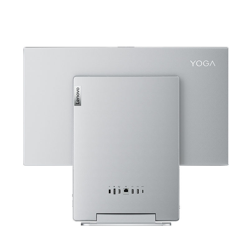 联想(Lenovo)YOGA 27 可旋转27英寸QHD屏一体台式电脑(R7-7840H 16G 1TSSD 集显 2K高清 w11 银色)官方标配高清大图