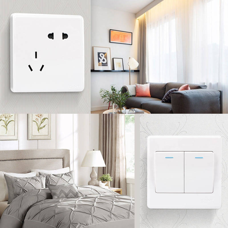 五孔16a正泰16a五孔空调插座面板5孔电源暗装墙壁86型16安热水器家用