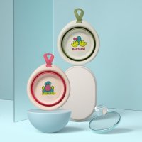 babycare儿童可折叠脸盆便携式宝宝专用脸盆新生婴儿洗脸洗屁屁盆 两个装-洗脸+洗屁屁