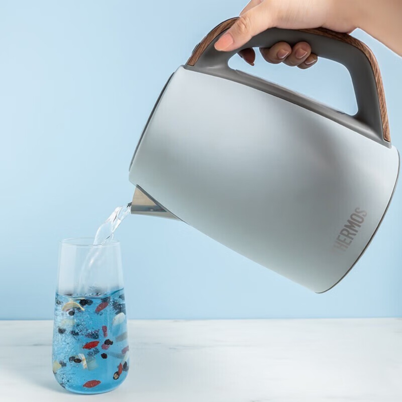 膳魔师(THERMOS) 电热水壶套装 EHA-1321A-P高清大图