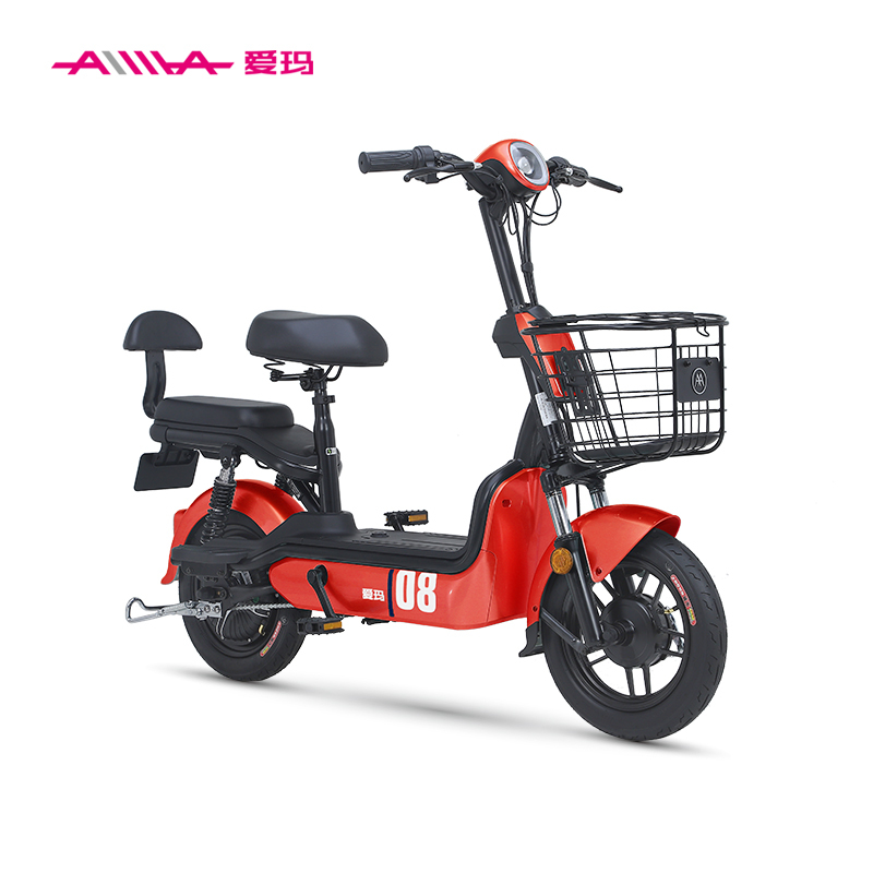 爱玛(AIMA)小苹果 电动车 可提取锂电池 真空轮胎 新国标3C大证 电瓶车代步车 [4812]