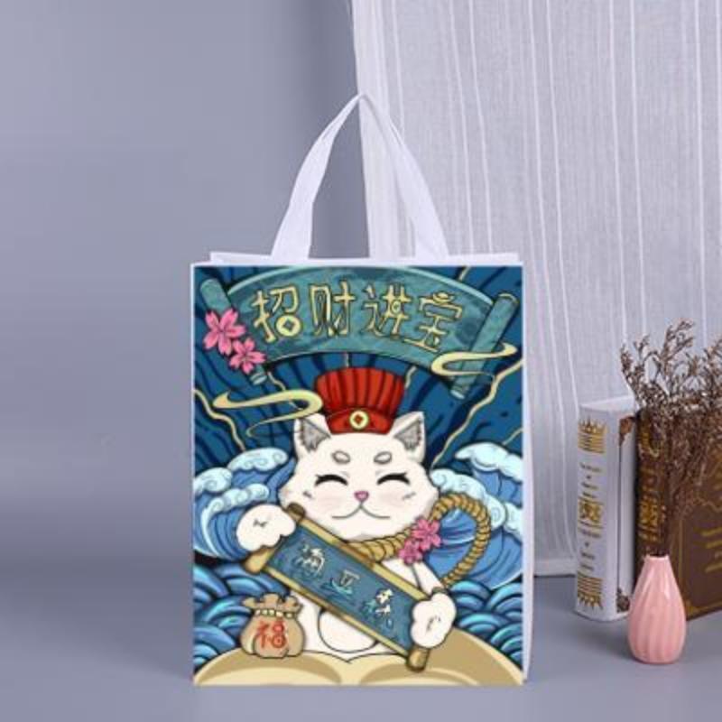 海亚森 招财猫无纺布袋 35*41*12cm TK-8042高清大图