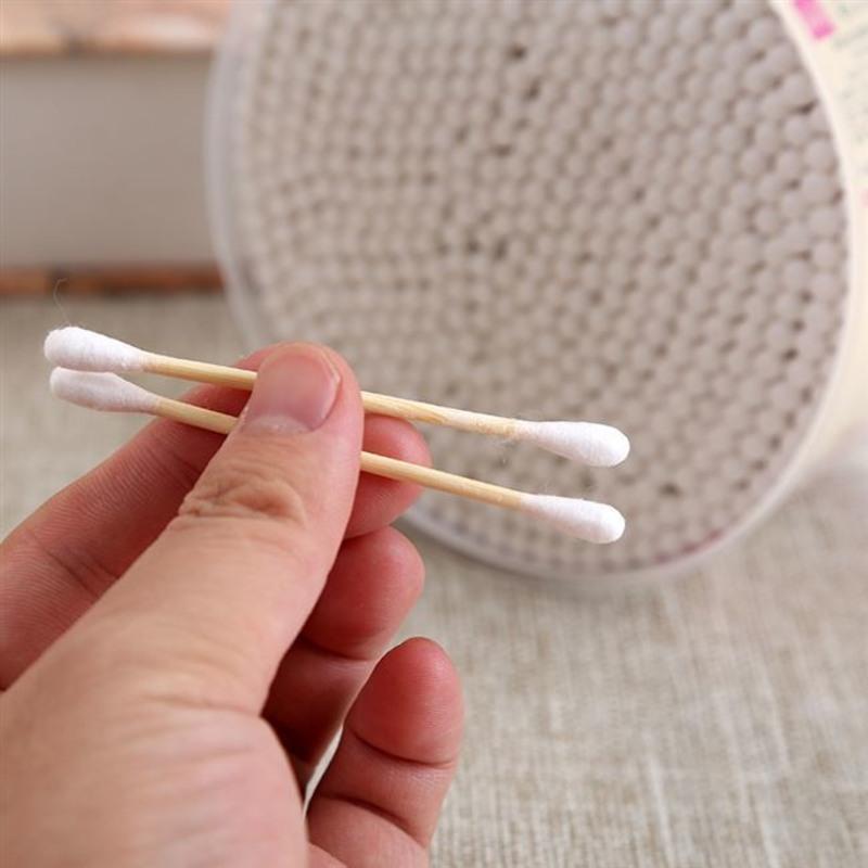 双头棉签500只棉棒尖头棉花棒棉签木棒双头化妆掏耳朵500只婴儿棉签棒