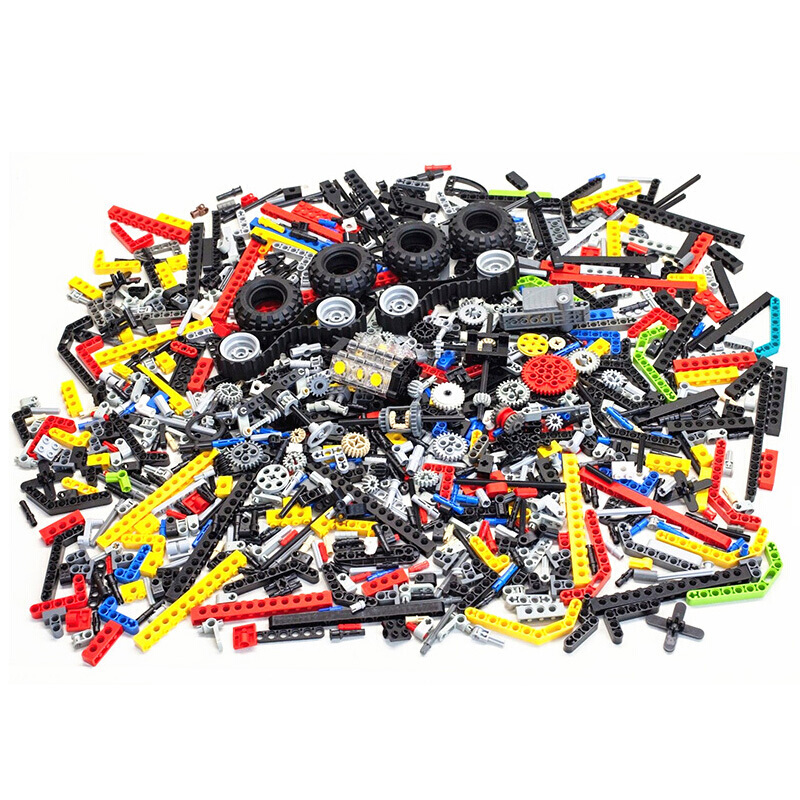 兼容乐高科技积木散件 零件齿轮 小颗粒机械配件拼插积木散装件 500克