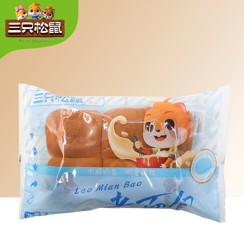 三只松鼠老面包怀旧软式面包早餐糕点老面包155g*1袋
