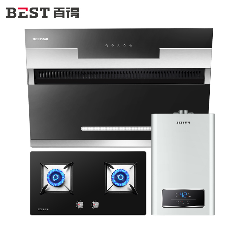 华帝百得(BEST)烟灶热套餐油烟机灶具燃气热水器DY29+QE20+DR20