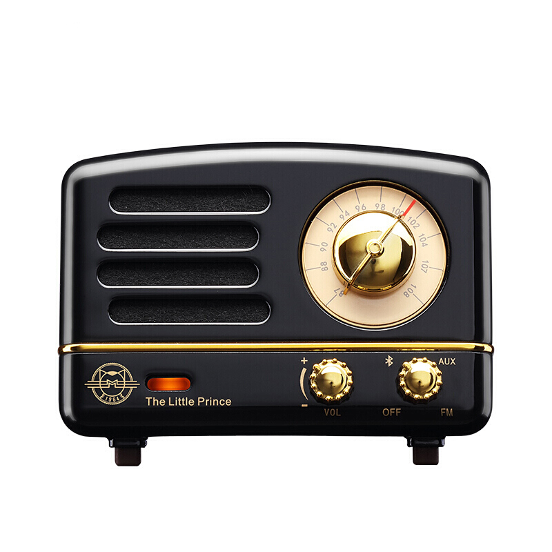 猫王收音机 小王子FM蓝牙便携式音箱 OTR MW-2A 嬉皮红