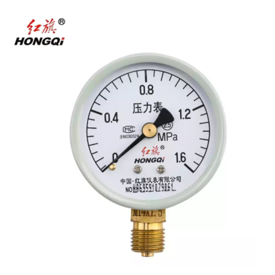 红旗 压力表定制检测款 Y60 Y60 0-1.6MPA 块
